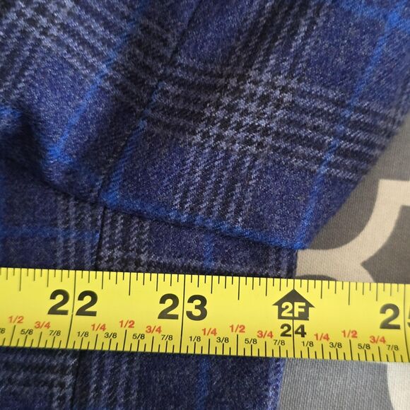 TailoRED Sports Blazer Mens 46R Blue Plaid Reda Italian Wool Made in Canada - Picture 16 of 16